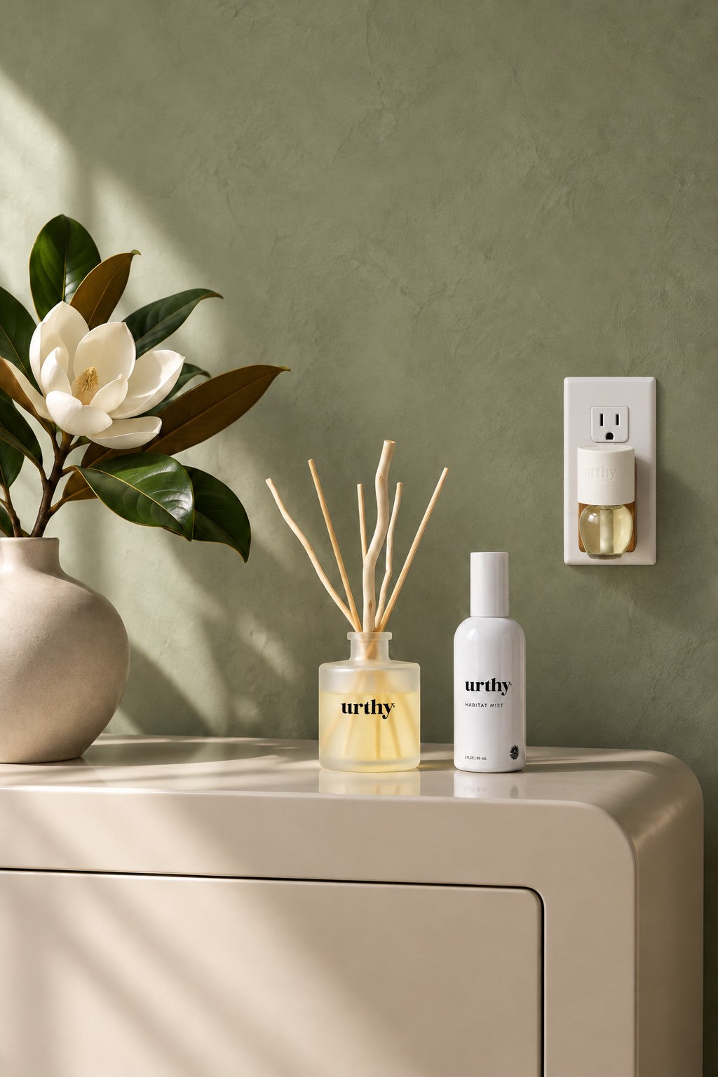 Hotelaire Charleston room with an EHREE plug-in in the wall outlet