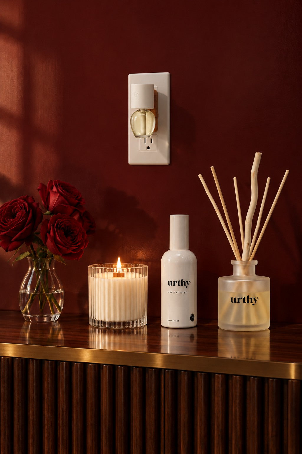 Hotelaire New York room with an EHREE plug-in in the wall outlet