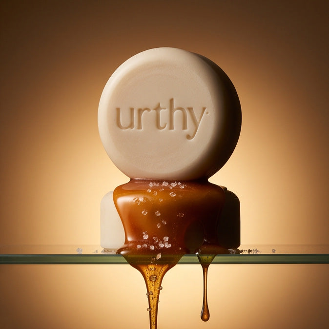 Holiday Solid Body Oil Bar — salted caramel — by Urthy