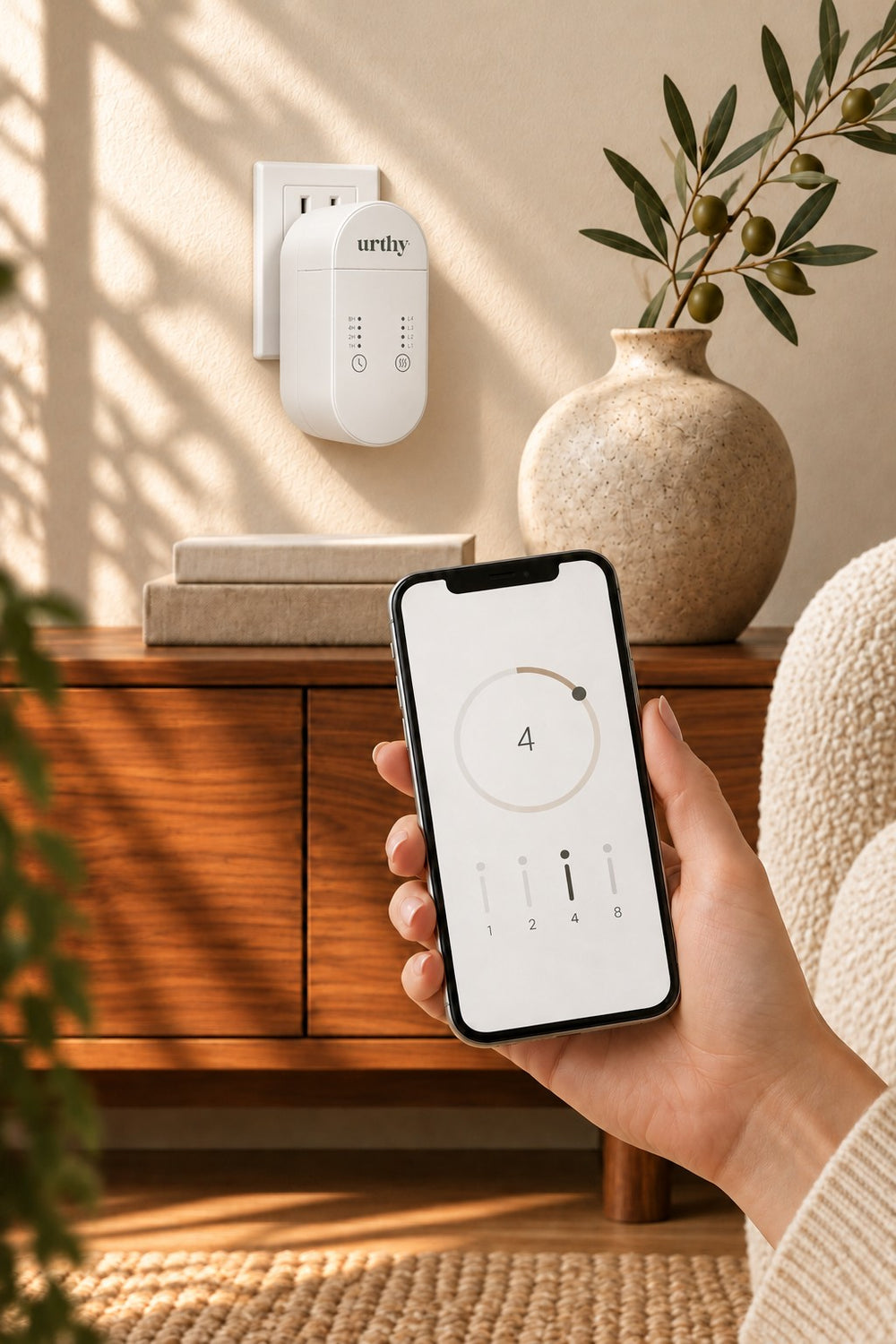 Urthy Mist Plug-In Gift Set – Waterless Smart Diffuser + Refill